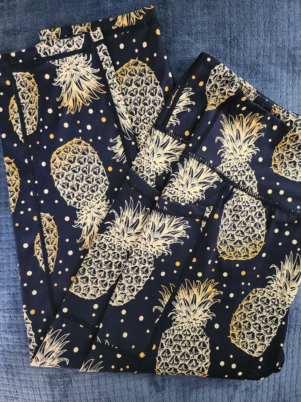 Constantly Varied Gear Black and Yellow Pineapple Capris